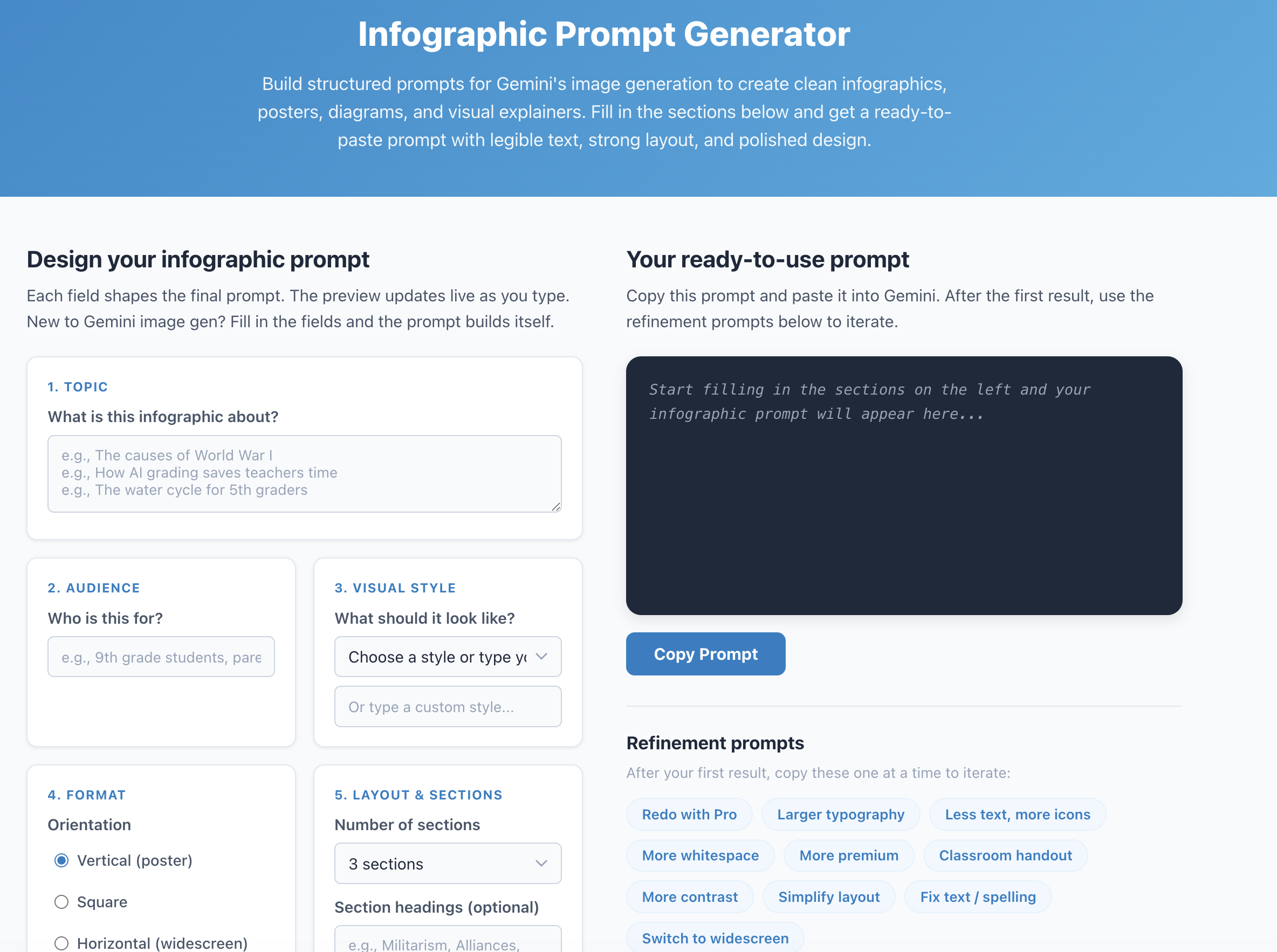 Infographic Prompt Generator