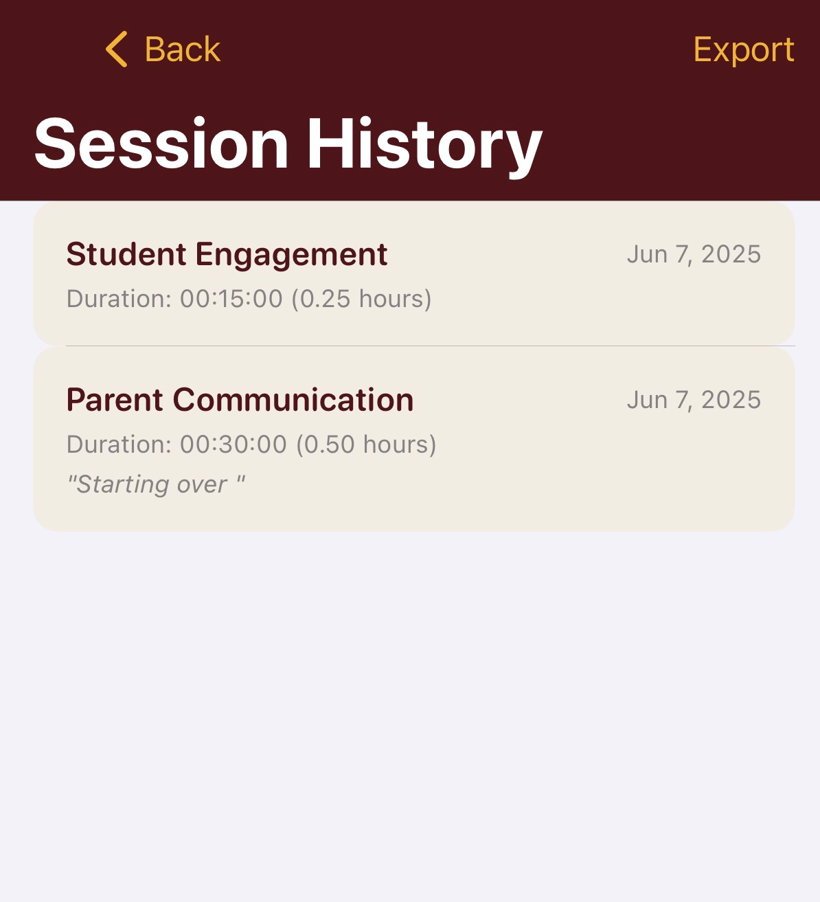 Accountability log
